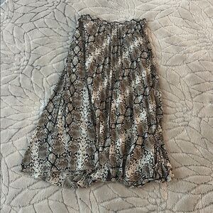 Banana Republic A-Line Skirt - Snake Print in Brown and Black